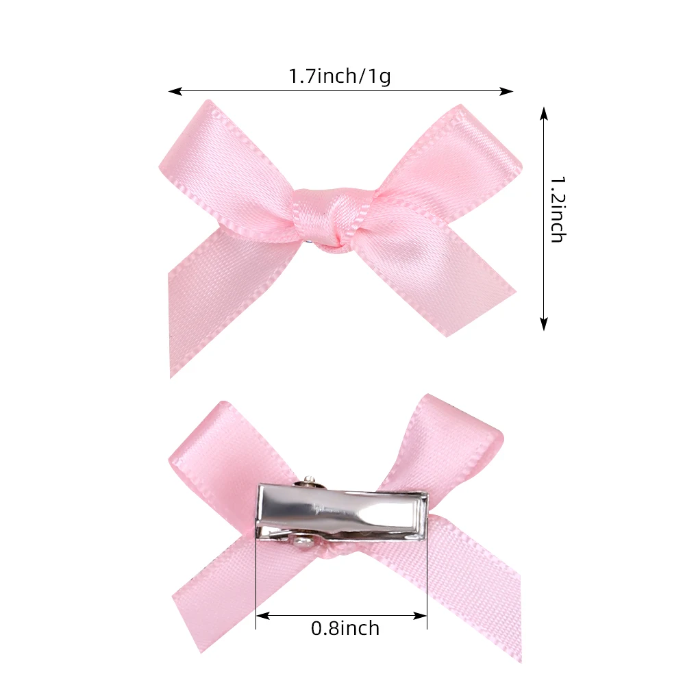 Horquillas infantiles con lazo blanco estilo Y2K para niñas - imagen 5