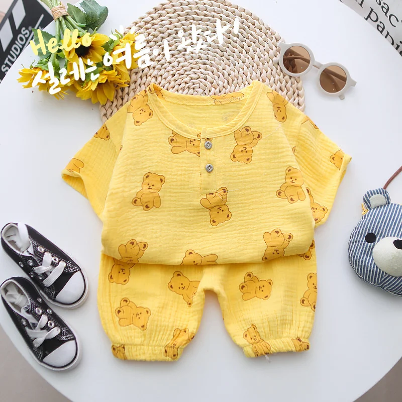 Nueva ropa de verano para niñas, traje para niños, pantalón corto informal, camiseta de manga corta, pantalones cortos, 2 unids/set, disfraz para niños, chándales para niños - imagen 3