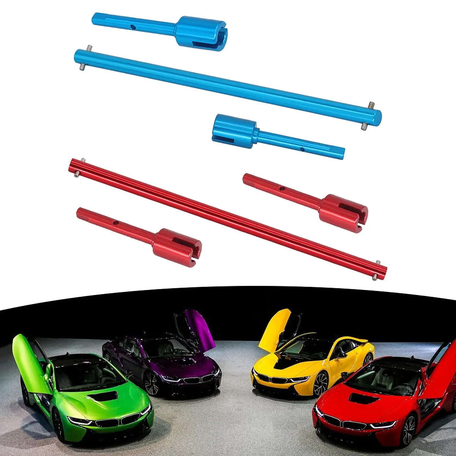 Propeller Shaft and Propeller Joint Set Easy to Install Heavy Duty Upgrade for TT02 TT02B 1:10 Scale Crawler DIY Accessory Car