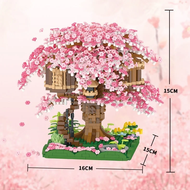 Un pequeño modelo de un árbol con una casa