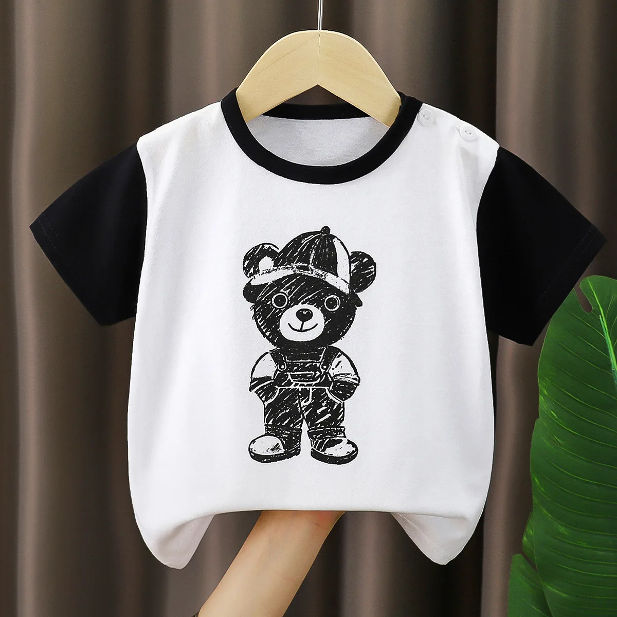 Camiseta bebé de manga corta holgada con cuello redondo estampada - imagen 3