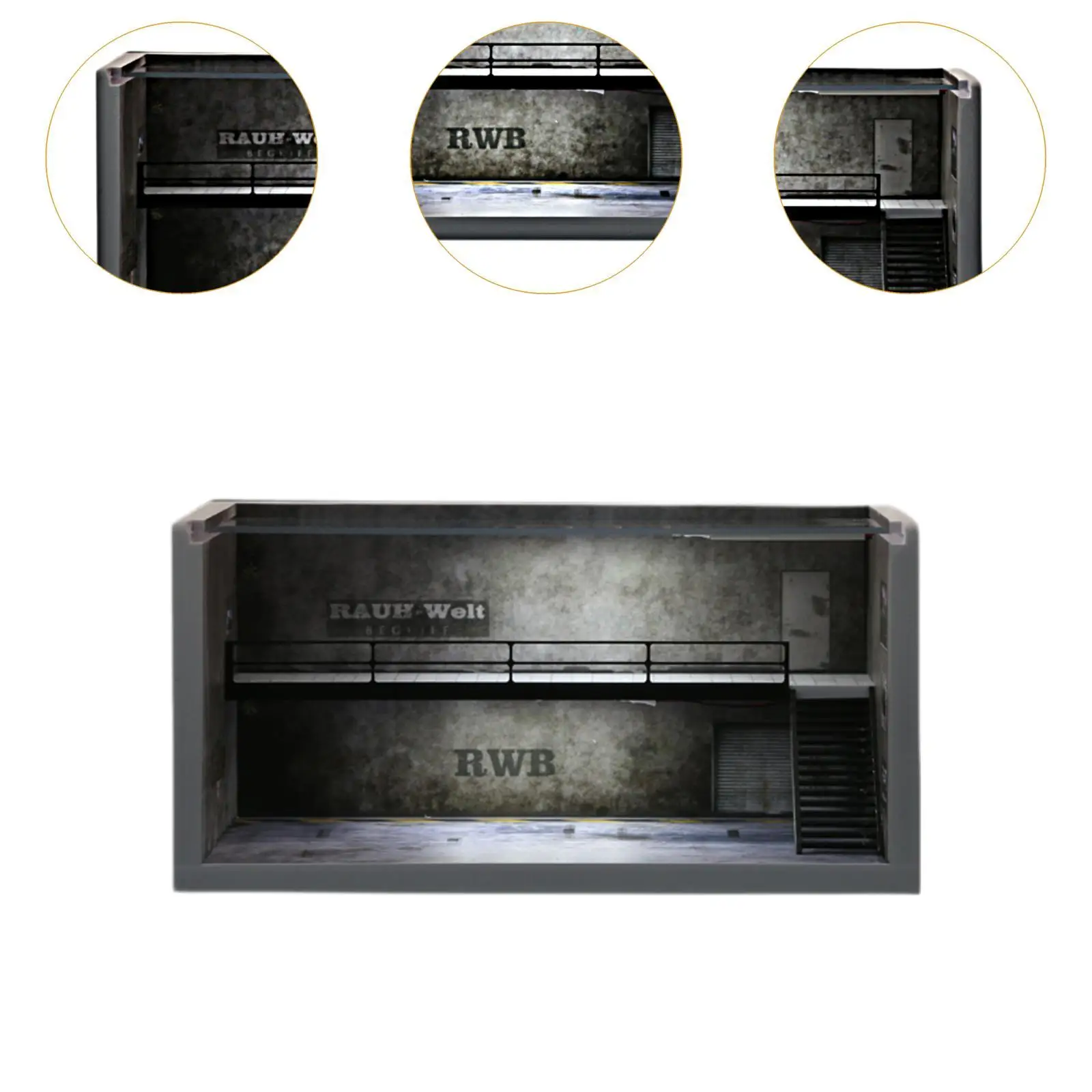 1/64 Model Car Display Case Ornament Photo Prop Toy Car Storage Home Decoration Display Box Parking Scene Showcase Organizer