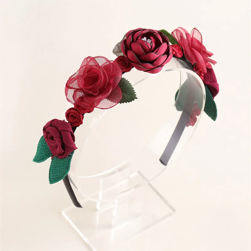 Diademas florales para niñas con flores 3D y agarre antideslizante - imagen 2