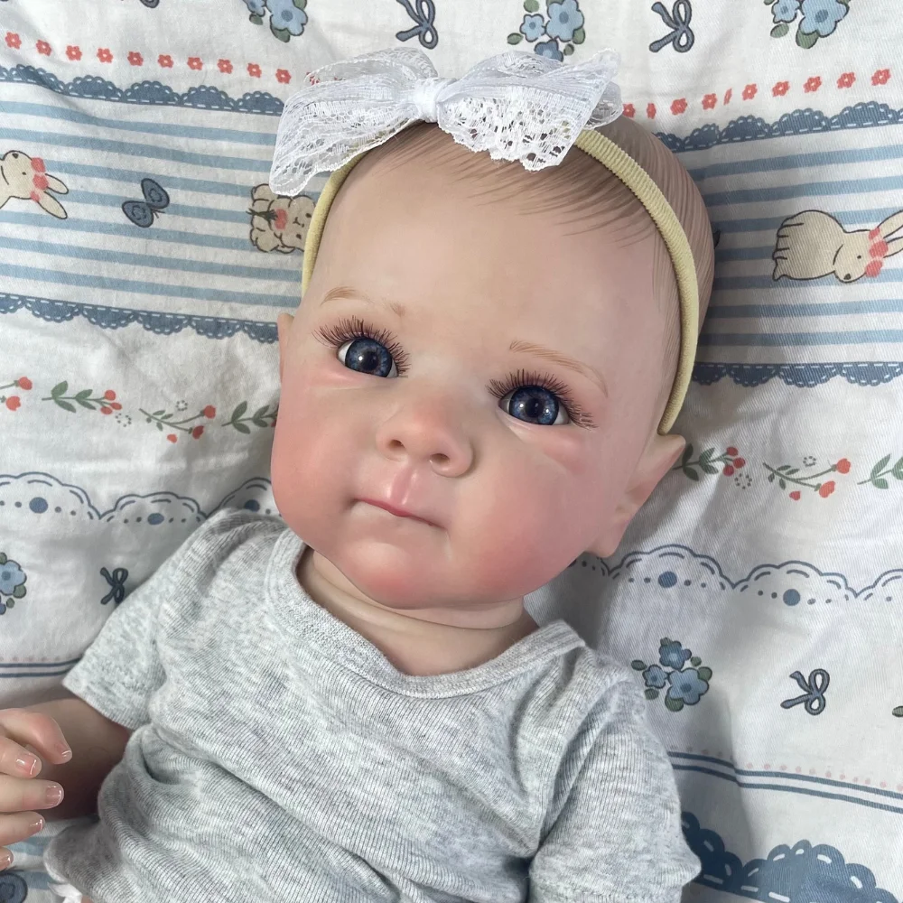 Muñeca Reborn MRB de vinilo realista con pelo pintado - imagen 2