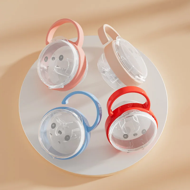 Portachupetes transparente con asa - Diseño panda para bebé - imagen 4