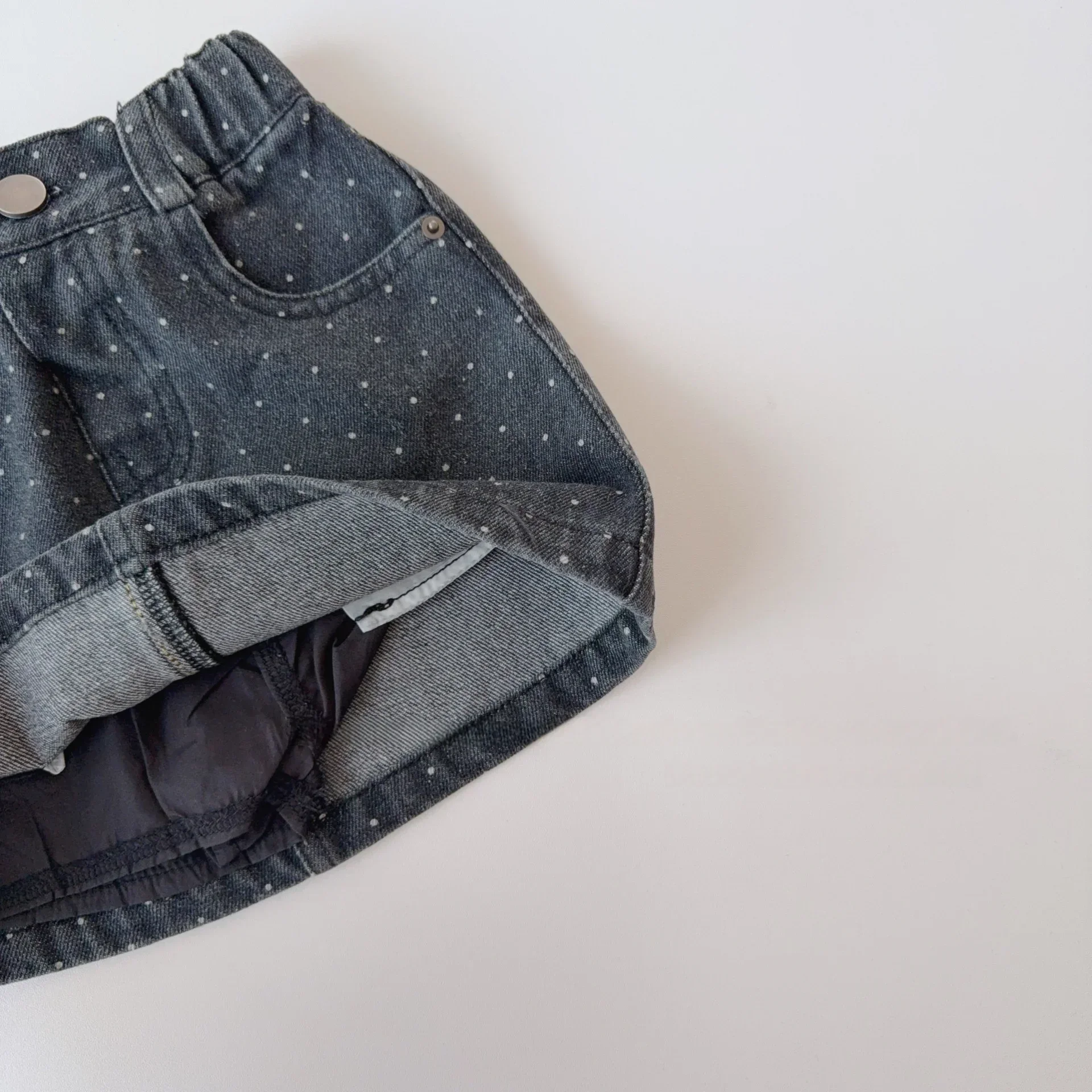 MILANCEL, nuevos pantalones cortos vaqueros de verano para niños de 2 a 8T, Falda corta con puntos bonitos para niñas, pantalones ajustados de amor para niños - imagen 3