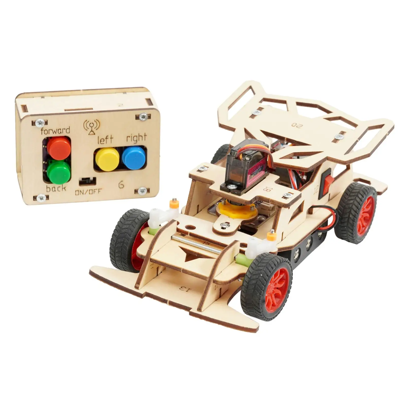 DIY Mini Remote Control Car Toy Handmade Early Learning Experiment Project for School Children Ages 8+ Year Old Boys Girls