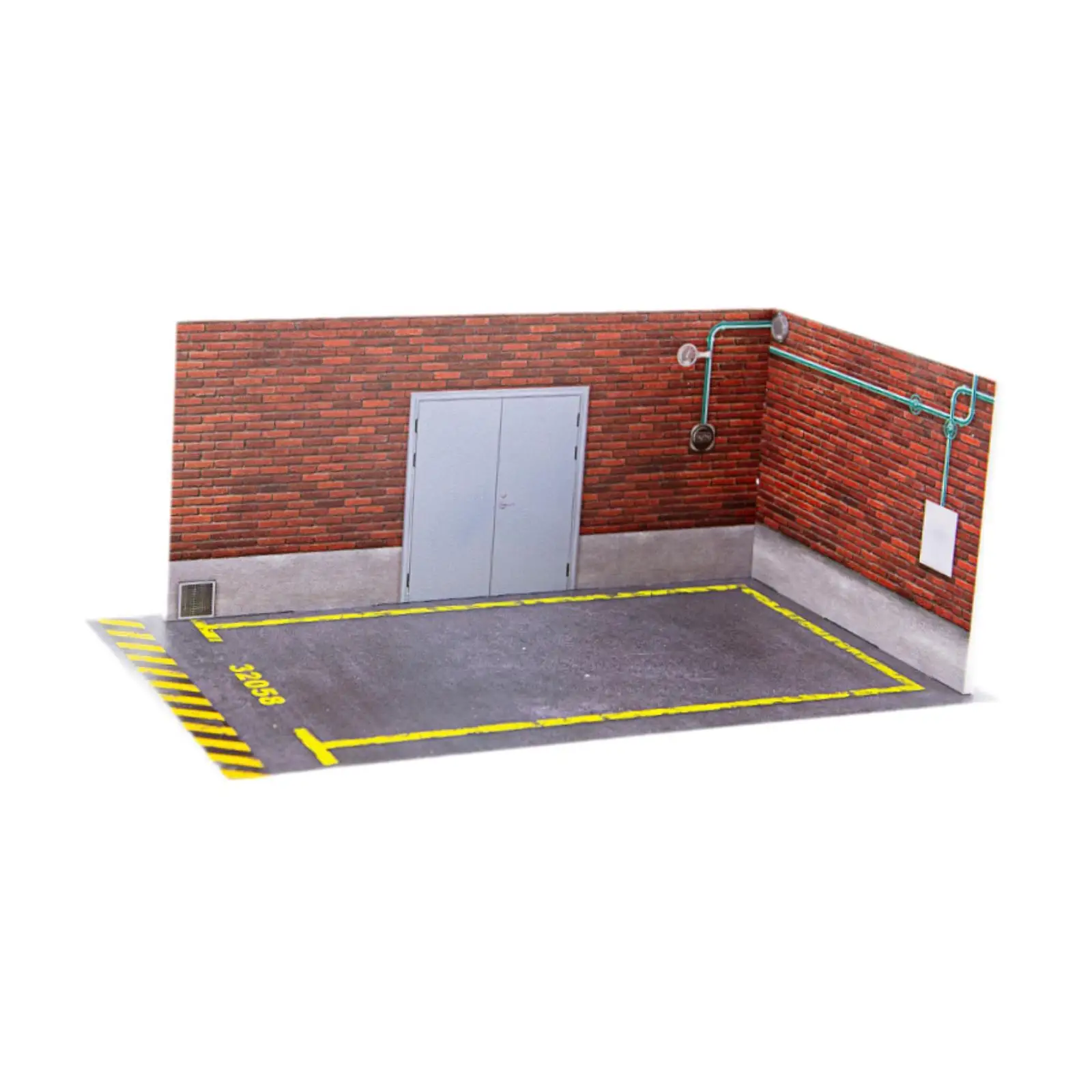 1/32 Model Car Parking Lot Display Scene Sturdy Diorama Car Garage Model