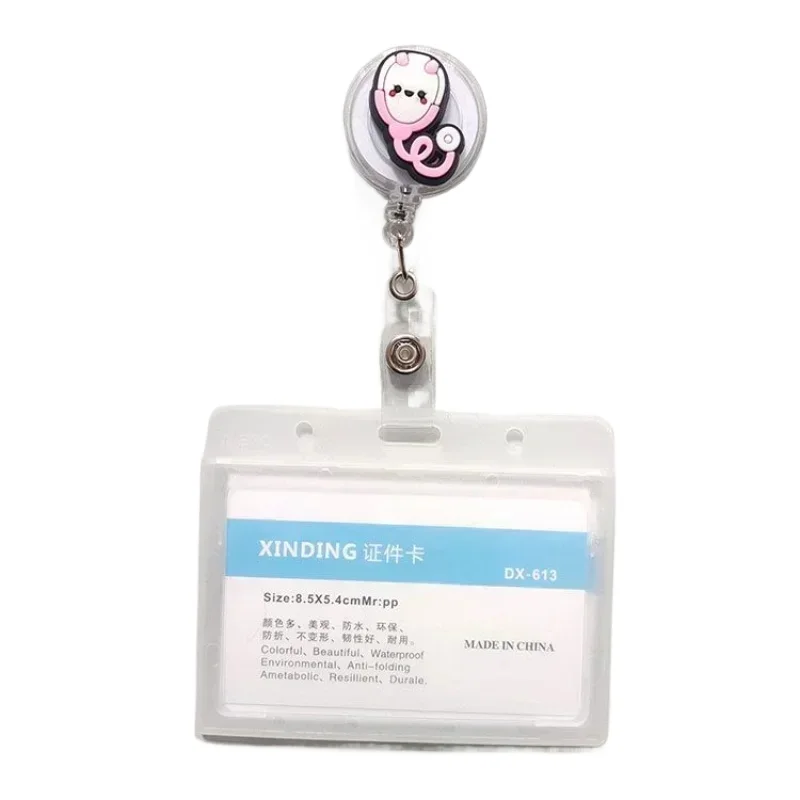 Portatarjetas retráctil, carrete para tarjeta de exposición de enfermera, Clips de cadena para tarjeta de identificación de Doctor, escuela, estudiante, oficina, 1 unidad - imagen 5