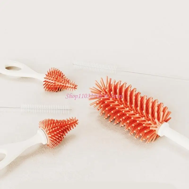 R6FD Baby Feeding Essential 3 piezas Botella Juego recién nacidos Cepillos botella Cepillos paja - imagen 2