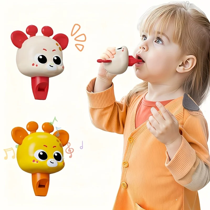 Silbato jirafa de plástico ABS para bebés – motricidad fina temprana - imagen 3