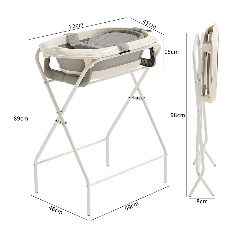 Juego de baño infantil ergonómico para recién nacidos – Cama de baño con soporte suave - imagen 5