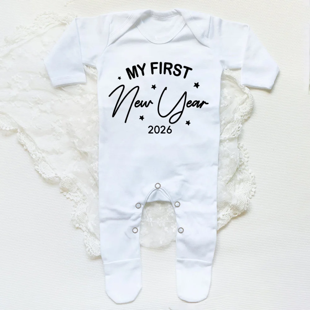 Mi 1er Año Nuevo 2026 peleles para bebé recién nacido mono infantil de manga larga Es mi primer Año Nuevo Ropa de Año Nuevo para bebés y niñas - imagen 5