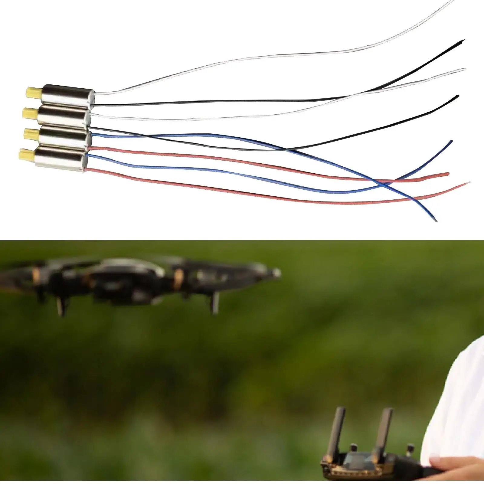 RC Drone Motor Spare Parts, Metal CW Ccw Motor Positive Negative Motor for E525, E88Pro Accs, RC Quadcopter, Aircraft