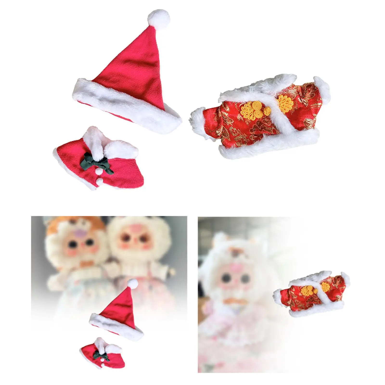 Ropa de muñeca de peluche para accesorios de animales de peluche de 20cm, accesorios de muñeca de peluche, vestir, cómodos, disfraces de dibujos animados con estilo - imagen 4