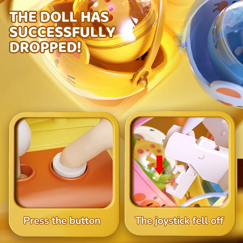 Máquina de garra de muñeca, juguete para niños, juego de captura con música, Mini garra, máquinas de grúa de juguete, muñeca musical para regalos de navidad - imagen 3