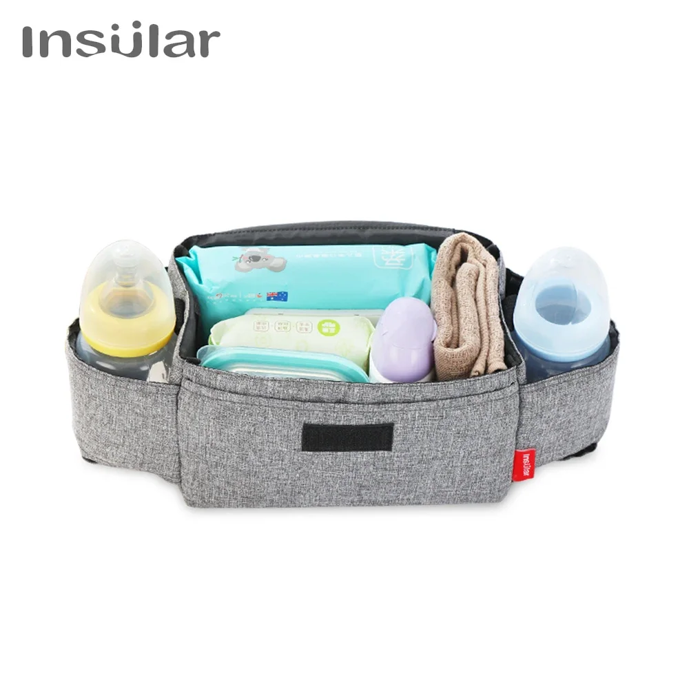 Bolsa de pañales Insular, bolsas aislantes para biberones de leche, bolsa de almacenamiento para mamás, colección de cosas para bebés, accesorios para cochecito, cuidado del bebé - imagen 5