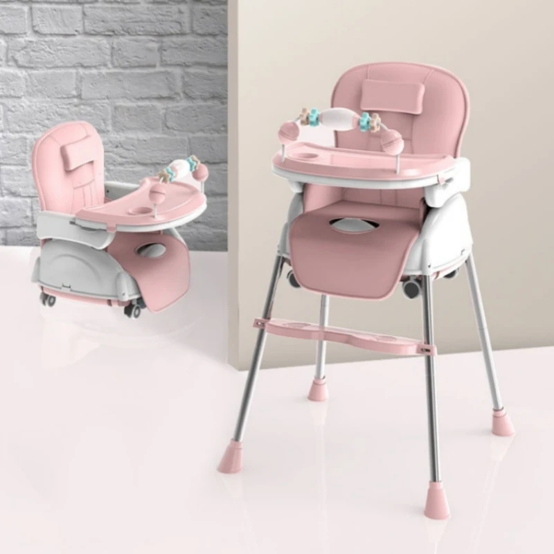 Silla de comedor para bebés y niños, mesa de comedor para el hogar, asiento plegable multifuncional, taburete bb portátil