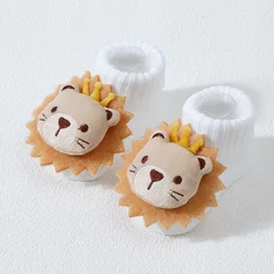 Calcetines antideslizantes con dibujo de oso para bebé – Suela suave para antes de caminar