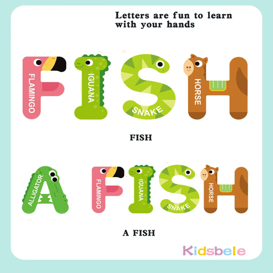Puzzle magnético infantil con letras números y animales para nevera - imagen 5