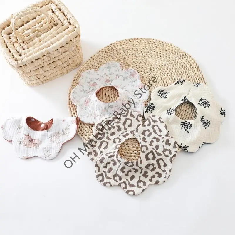 M76C Babista bebé 6 capas para recién nacidos Babero babeo suave y transpirable - imagen 3