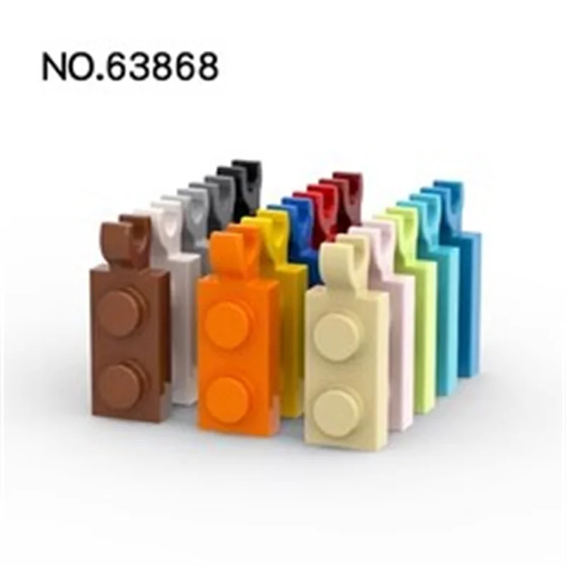 20 piezas MOC Compatible ensambla partículas 63868 placa especial 1x2 con Clip Horizontal en el extremo bloques de construcción DIY Spa de alta tecnología