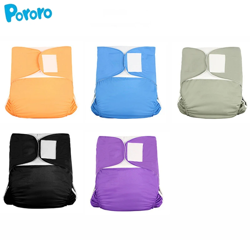 Pañales de tela reutilizables y lavables para adultos: forro de seda helada y ante suave, almohadillas absorbentes con cierre de velcro, diseño de gancho y bucle - imagen 2