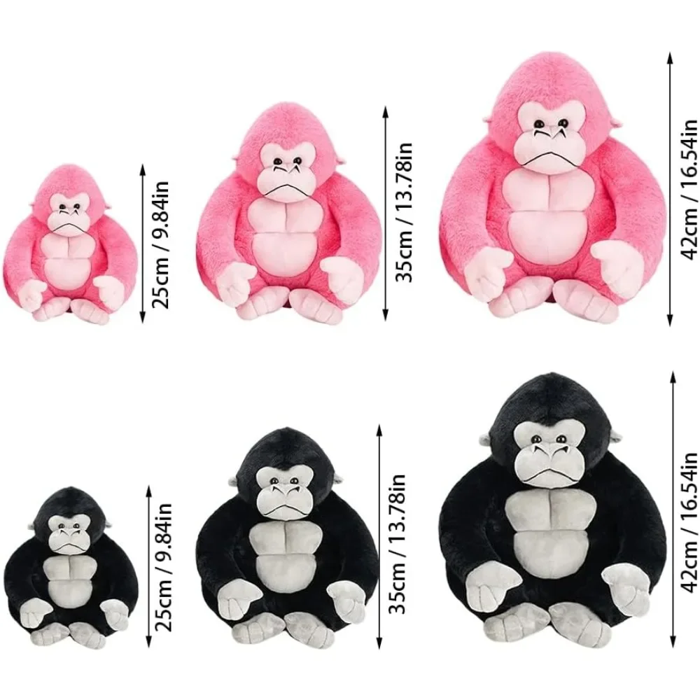 Lindo chimpancé de peluche de juguete, mono chimpancé, peluches, juguete de Navidad, cumpleaños, juguete de peluche, regalo para niños, niñas, adultos y adolescentes - imagen 2