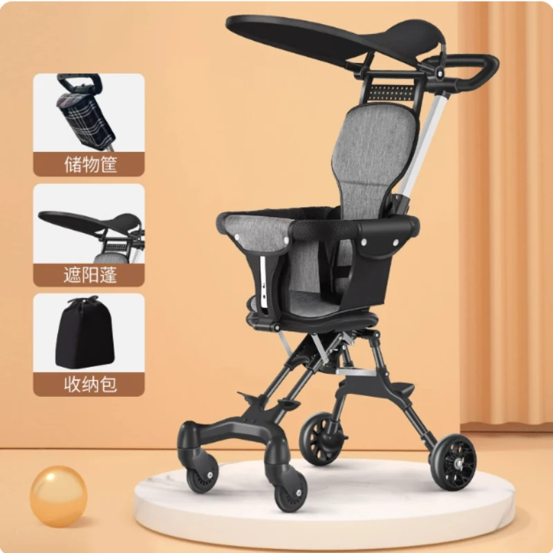 Cochecito de bebé, juguete para caminar para niños, cochecito de cuatro ruedas, cochecito de bebé plegable ligero, juguete para caminar - imagen 3