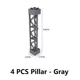 4PCS Pillar Gray