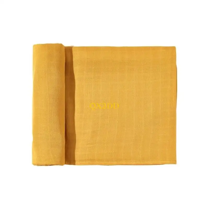 QX2D Manta envolvente para recién nacido, cómoda manta muselina para bebé, 120x120cm