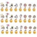 24pcs cupcake topper