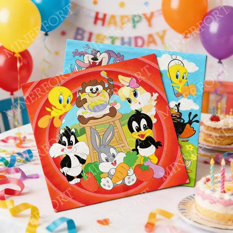 Servilletas Looney Tunes para baby shower de dibujos animados - imagen 3