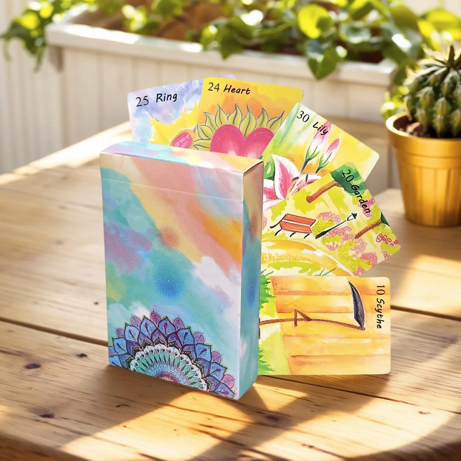 Tarjetas de mesa para principiantes, juego de mesa estilo acuarela, accesorio de papel, juegos de cartas de acuarela para adolescentes, hombres, mujeres, niños, niñas y jóvenes - imagen 5