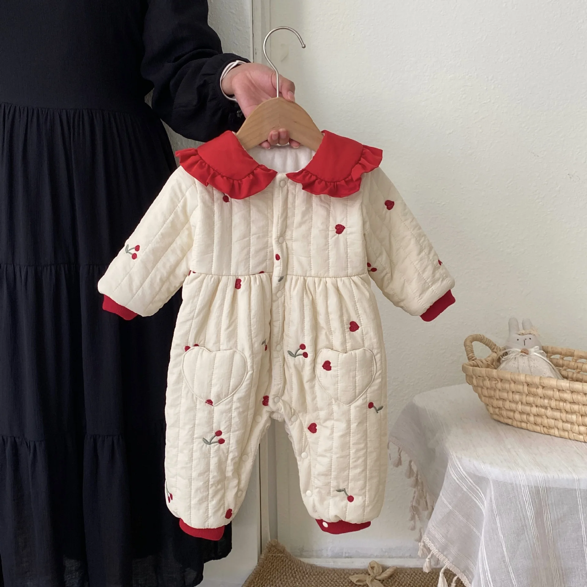Mameluco de lana para bebé niña – Cálido forro de terciopelo - imagen 4
