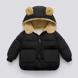 Abrigo forro polar con capucha para niñas – Diseño coreano invierno