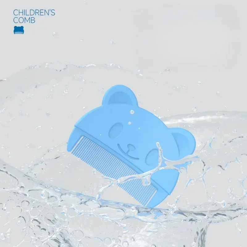 Peine de bebé de oso de dibujos animados que elimina el barro, peine de masaje para recién nacidos, cepillos para el cuidado del cabello, cepillos para jugar a la casa de princesa para niña - imagen 4