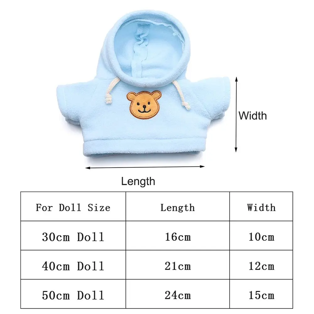 Sudadera con capucha de punto para muñecas 30-50 cm