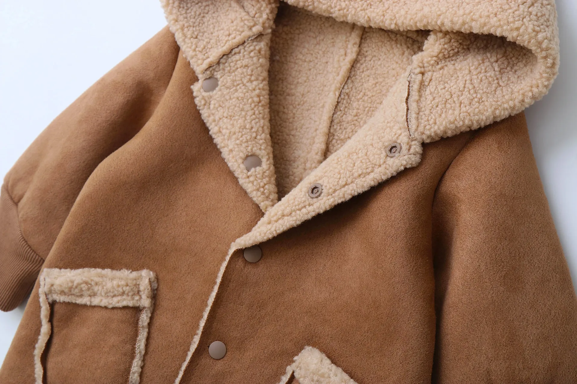 Nueva ropa de invierno para bebé, monos con forro de piel para bebés, monos cálidos con forro grueso para niñas, mono infantil rompevientos - imagen 4