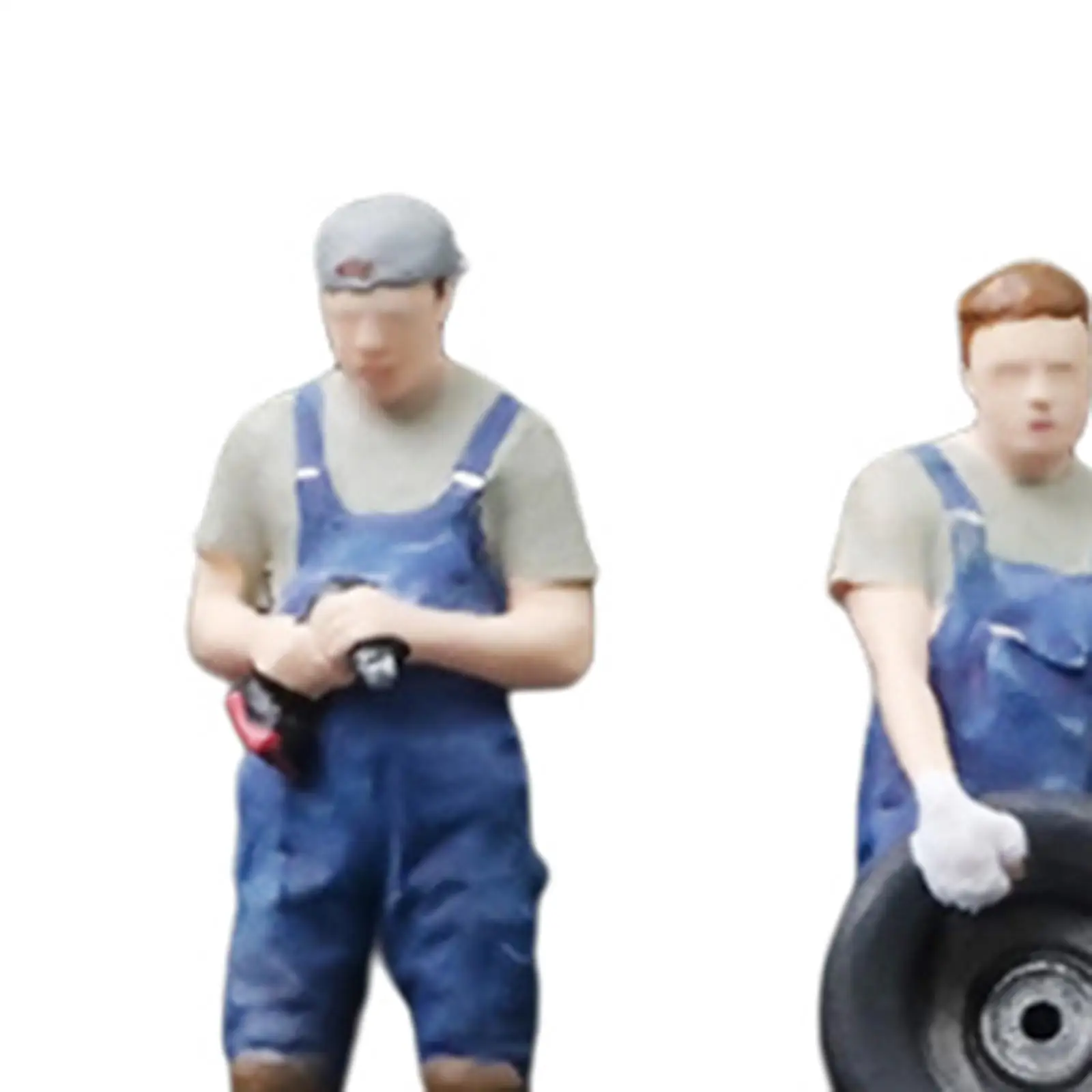 1/64 Miniature People Figures Garage Scenes for DIY Projects Miniature Scene