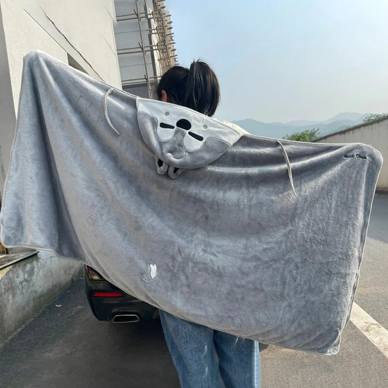 Manta de siesta de felpa de dibujos animados para niños, chal cálido SKZ ooed para mujeres, mantas con capucha periféricas de Anime, regalo de Navidad 2025 - imagen 2