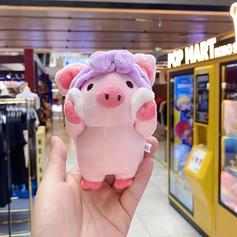 Lindo cerdo muñeco de peluche llavero cerdo rosa muñeca peluches mochila colgante para niños y niñas juguete de peluche de cerdo de simulación - imagen 4
