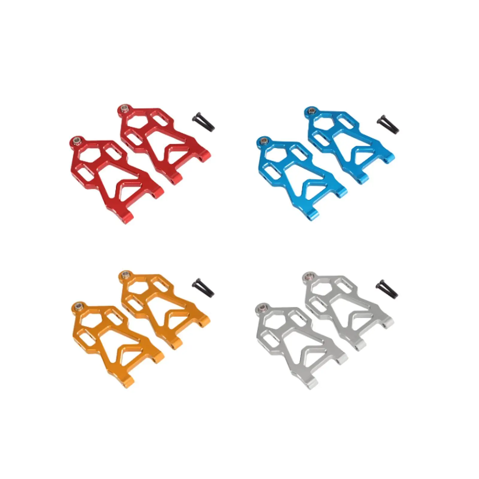 Front Lower Arms Aluminum Alloy Suspensions Arms Replacement 1/16 RC Accessories Strong Sturdy for Suchiyu 16102 16104 16101
