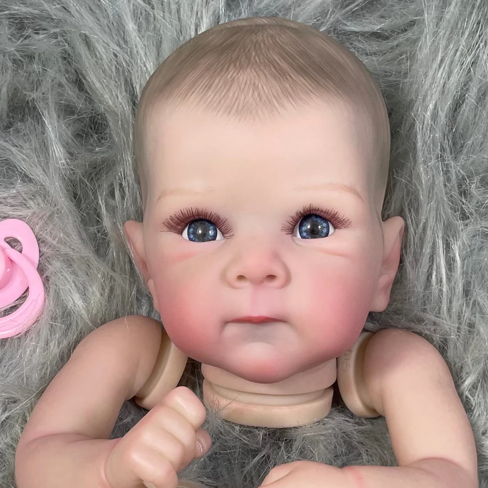 MRB-Kit pintado de piel 3D de 20 pulgadas, Bettie Reborn, con pestañas y cuerpo de tela, piezas de muñeca bebé Reborn sin montar, moldes DIY - imagen 2