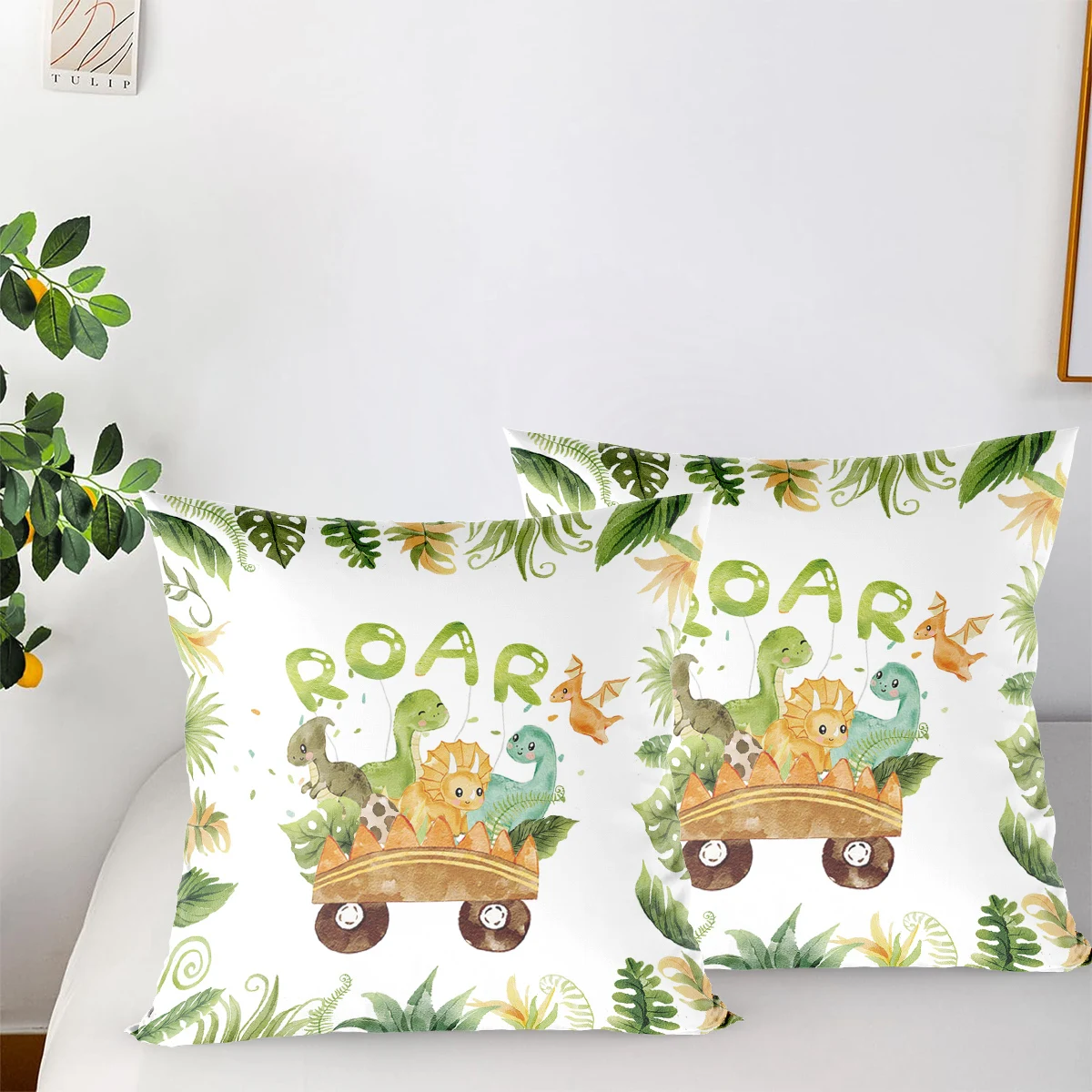 Funda de almohada de mariposa, cubierta de cojín decorativa para sofá, sirena, unicornio, dinosaurio, captura, granja, regalos de fiesta de cumpleaños - imagen 2