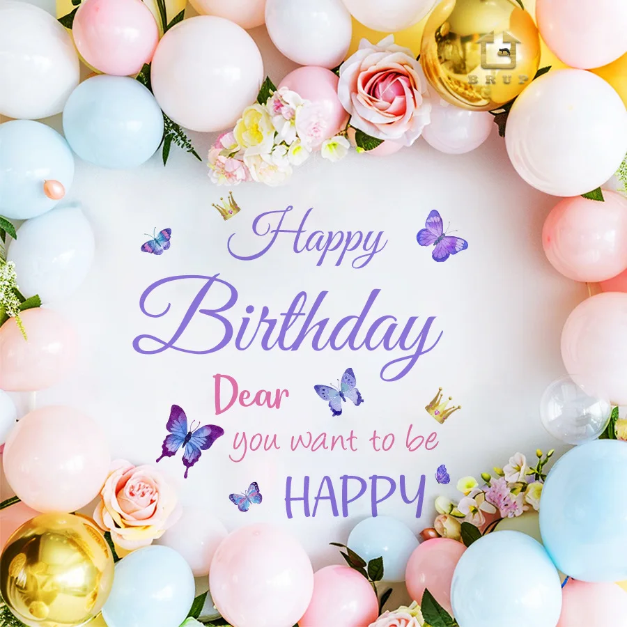 Happy Birthday "pegatinas de pared autoadhesivas para embellecimiento, decoración, bendiciones y pegatinas decorativas de fiesta de cumpleaños