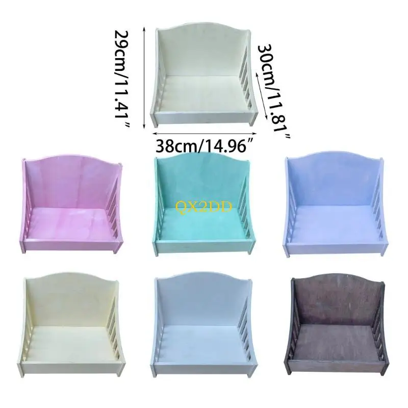 QX2D cama de recién nacido con cojín para fotos de bebé - imagen 3