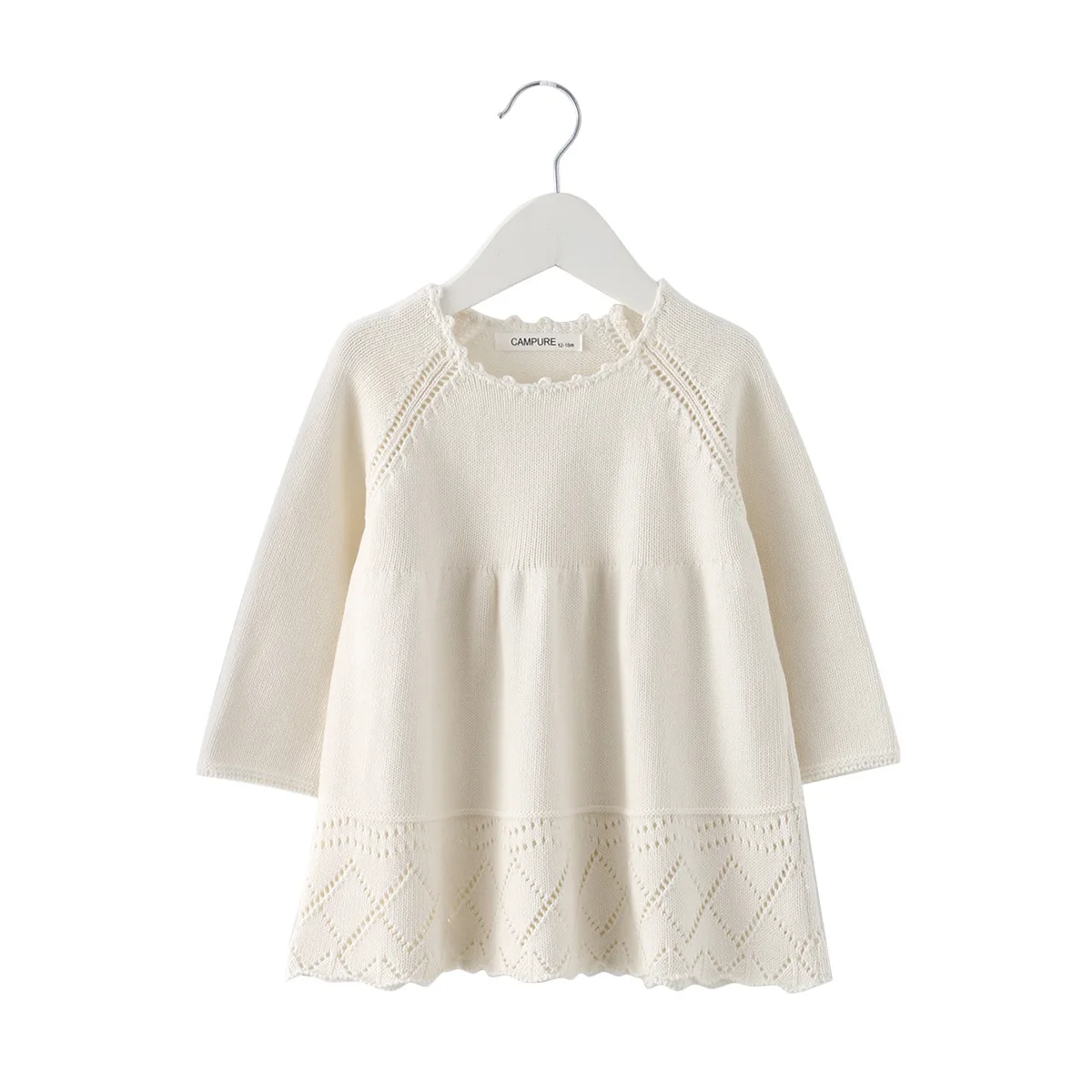 Vestido suéter de punto de algodón para niña pequeña, ropa informal de manga larga para primavera y otoño - imagen 5