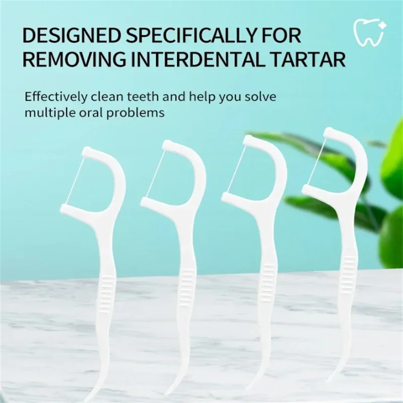 Palillo de dientes Hilo Higiene Bucal 30/300/600PCS Palillos de cepillo Cuidado ﻿   El hilo dental del hilo dental selecciona limpia entre los dientes interdentales - imagen 2
