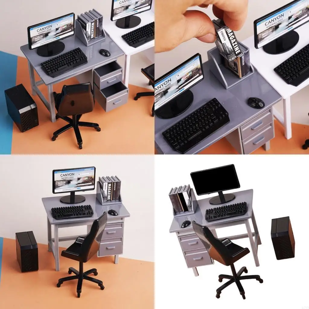 D7YD Genuine Tiny Computer Table Silla versión construida a partir plástico seguro